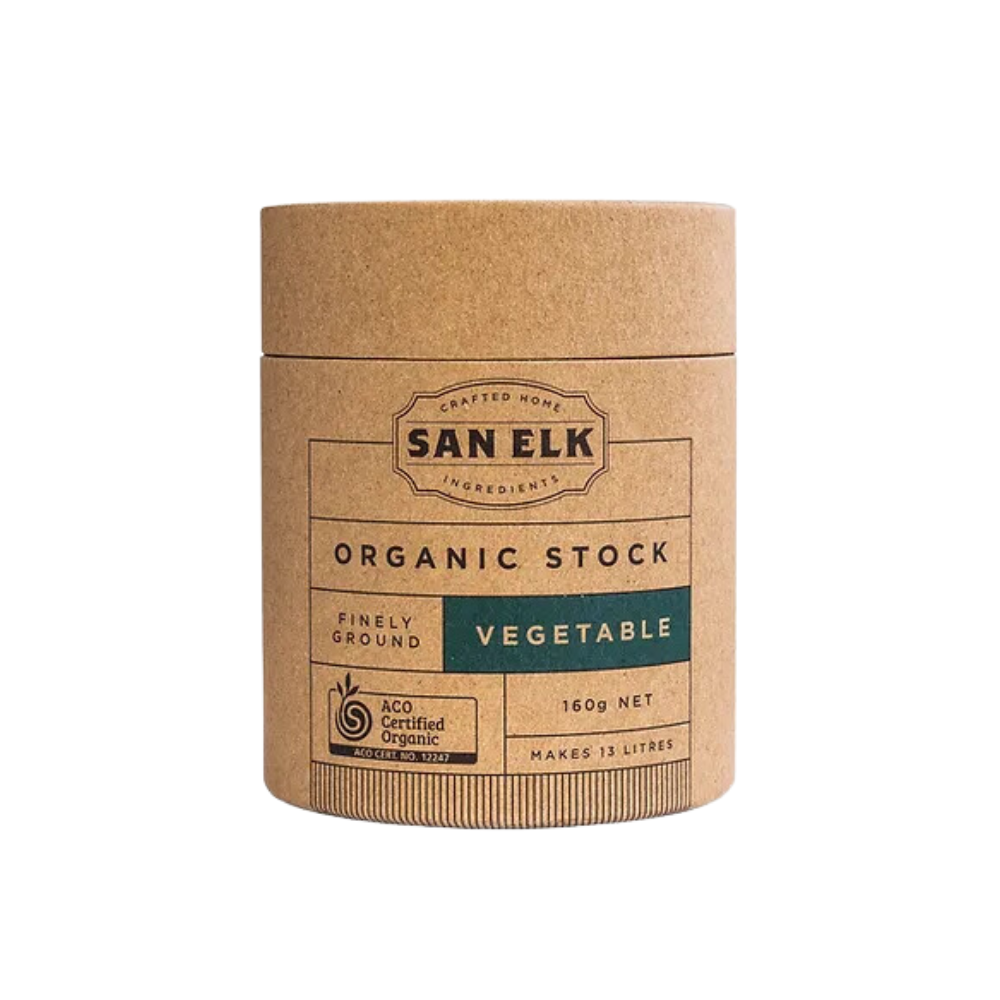 A 160g jar of rich and flavourful artisan vegetable stock, made with the best organic ingredients for your home cooking.
