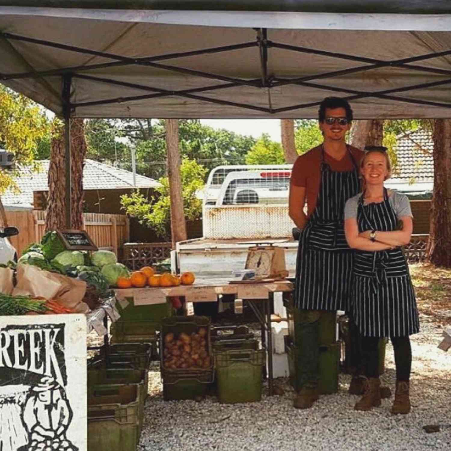 Serge and Steph started out selling organic fruit and vegetables at farmers markets around Victoria