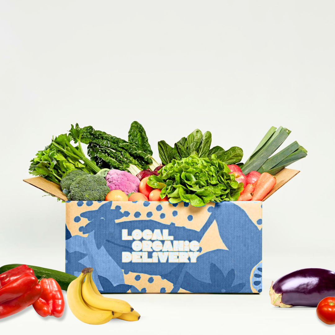Large All Seasons organic fruit and veg box available for Melbourne delivery