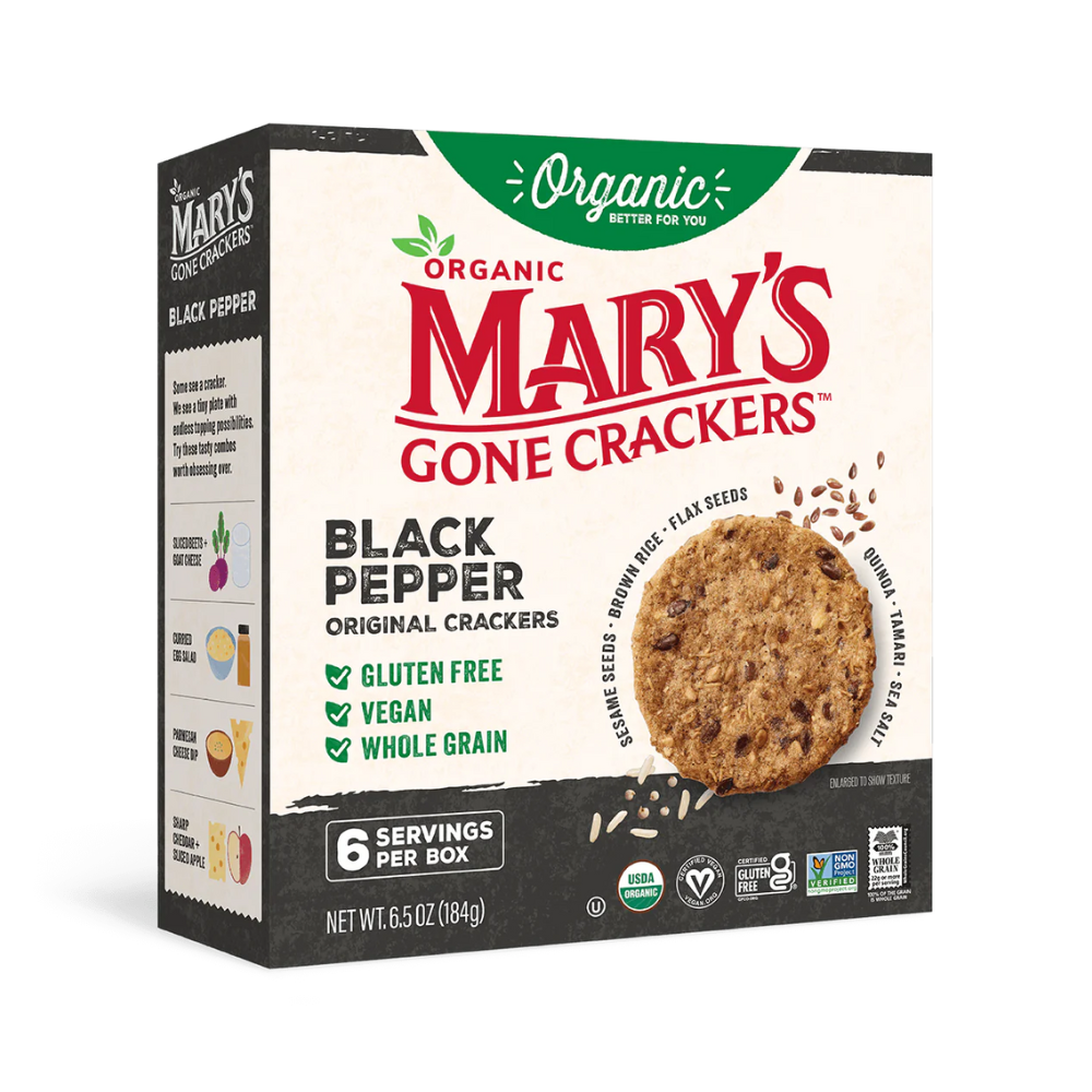 Organic Black Pepper Crackers (184g)