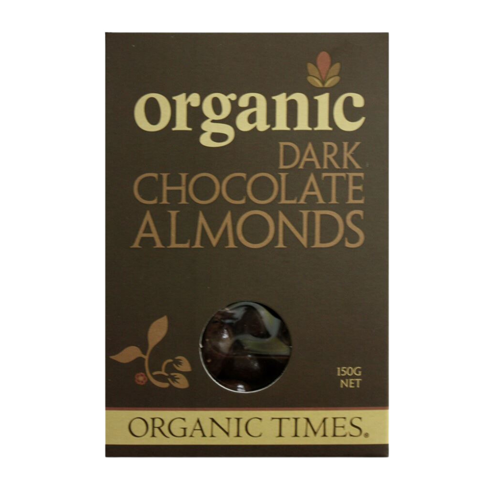 Organic Dark Chocolate Almonds (150g)