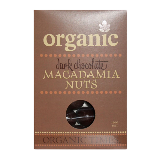 Organic Dark Chocolate Macadamia Nuts (150g)