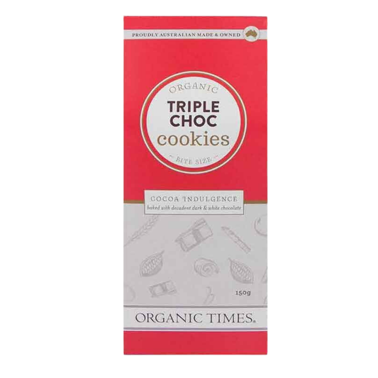 Organic Triple Choc Cookies (150g)