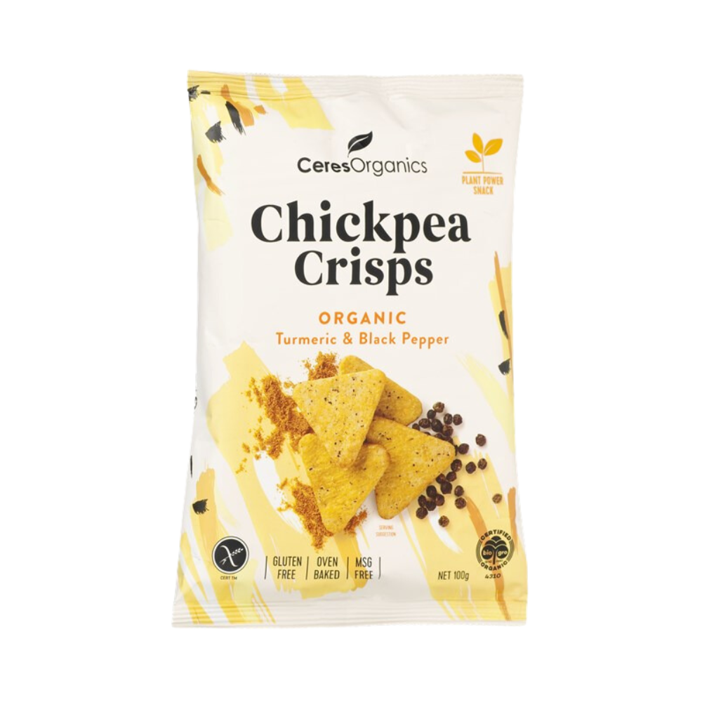 Organic Chickpea Crisps - Turmeric & Black Pepper (100g)