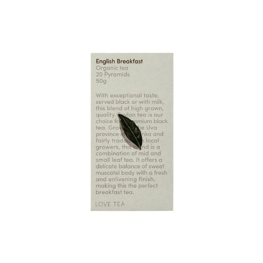 Biodegradable English Breakfast tea bags delivered by Local Organic Delivery Melbourne
