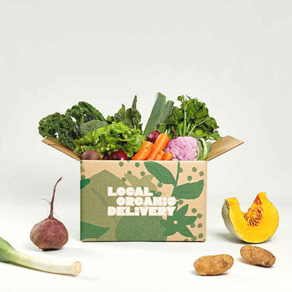 Send an Organic Vegetable Box as part of an Organic Gift Hamper for a Christmas, birthdays or housewarming gift